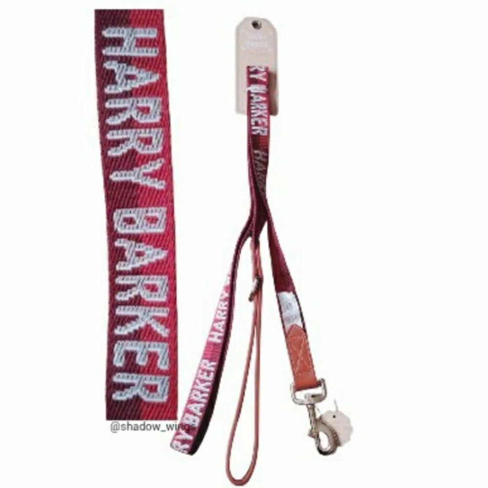 Harry Barker Red Logo Duo Color Signature Stripe Dog Leash - 6 Ft 1" Wide One